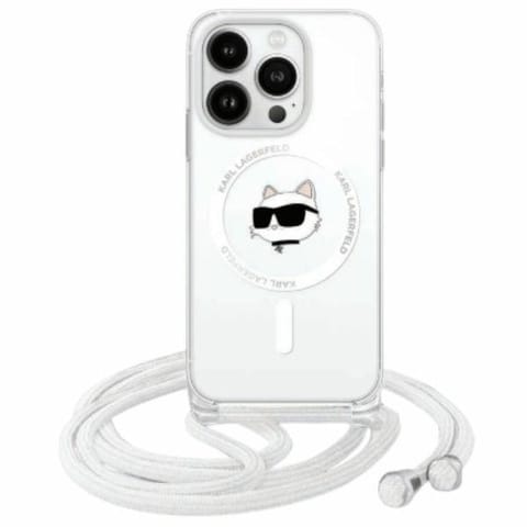 ⁨Karl Lagerfeld KLHMP16SHCCHNT iPhone 16   6.1" hardcase transparent IML Choupette Head & Cord Magsafe⁩ w sklepie Wasserman.eu