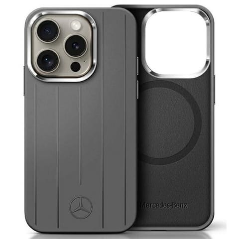 ⁨Mercedes MEHMP16X23SUVSA iPhone 16 Pro    Max 6.9" szary/grey hardcase Silicone Vertical Tonal Stripes MagSafe⁩ w sklepie Wasserman.eu