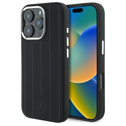 ⁨Mercedes MEHMP16X23SUVSK iPhone 16 Pro    Max 6.9" czarny/black hardcase Silicone Vertical Tonal Stripes MagSafe⁩ w sklepie Wasserman.eu