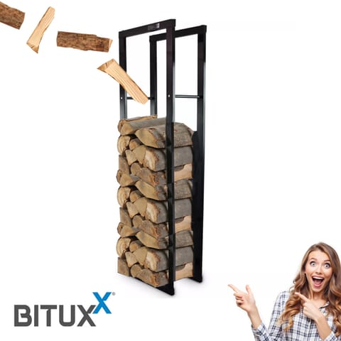 ⁨Stojak kominkowy wykonany z wytrzymałej stali dopasowany do stylu wnetrza⁩ w sklepie Wasserman.eu