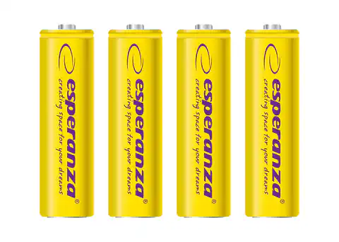 ⁨EZA104Y Esperanza rechargeable batteries ni-mh aa 2000mah 4pcs. amber⁩ at Wasserman.eu