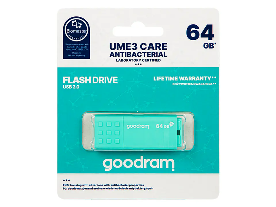 ⁨66-307# Pendrive  64gb goodram ume3 care usb3.0⁩ w sklepie Wasserman.eu