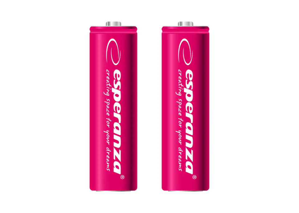 ⁨EZA103R Esperanza rechargeable ni-mh aa 2000mah 2pcs. Red⁩ at Wasserman.eu