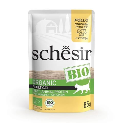 ⁨SCHESIR Bio Chicken in pate - wet cat food - 85g⁩ at Wasserman.eu