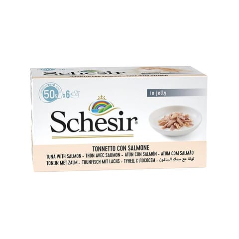 ⁨SCHESIR M-Pack Tuńczykiem z łososiem 6x50g⁩ w sklepie Wasserman.eu