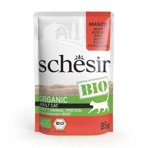 ⁨SCHESIR Bio Beef in pate - wet cat food - 85g⁩ at Wasserman.eu