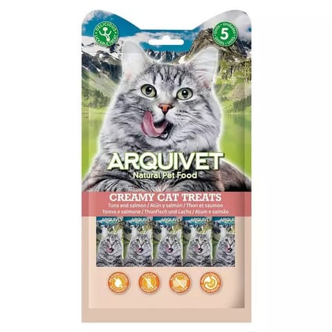 ⁨ARQUIVET Creamy snack with tuna and salmon - treat for cats - 5x14 g⁩ at Wasserman.eu