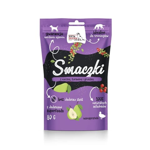 ⁨SYTA MICHA Duck, cranberry and pear treats - dog treat - 80 g⁩ at Wasserman.eu