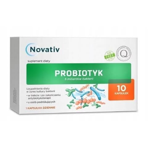 ⁨Novativ Probiotyk 5 mld bakterii 10 kapsułek⁩ w sklepie Wasserman.eu