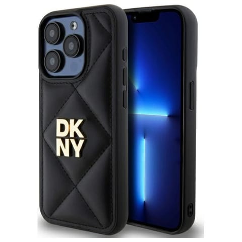 ⁨DKNY DKHCP15XPQDSLK iPhone 15 Pro Max     6.7" czarny/black Quilted Stack Logo⁩ w sklepie Wasserman.eu