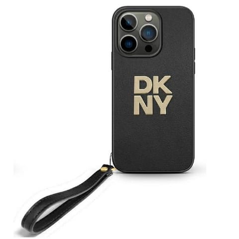 ⁨DKNY DKHCP16LPBSWSK iPhone 16 Pro 6.3"    czarny/black hardcase Wrist Strap Stock Logo⁩ w sklepie Wasserman.eu
