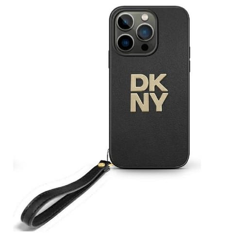 ⁨DKNY DKHCP16XPBSWSK iPhone 16 Pro Max     6.9" czarny/black hardcase Wrist Strap Stock Logo⁩ w sklepie Wasserman.eu