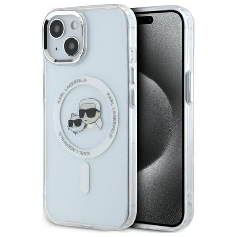 ⁨Karl Lagerfeld KLHMP14SHLSKCH iPhone 14   6.1" biały/white hardcase IML Metal Karl&Choupette Head MagSafe⁩ w sklepie Wasserman.eu