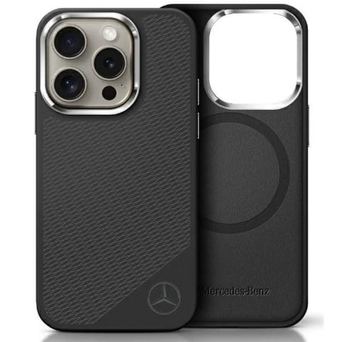 ⁨Mercedes MEHMP16L23SUGDK iPhone 16 Pro    6.3" czarny/black hardcase Silicone Tonal Logo Wood Pattern MagSafe⁩ w sklepie Wasserman.eu