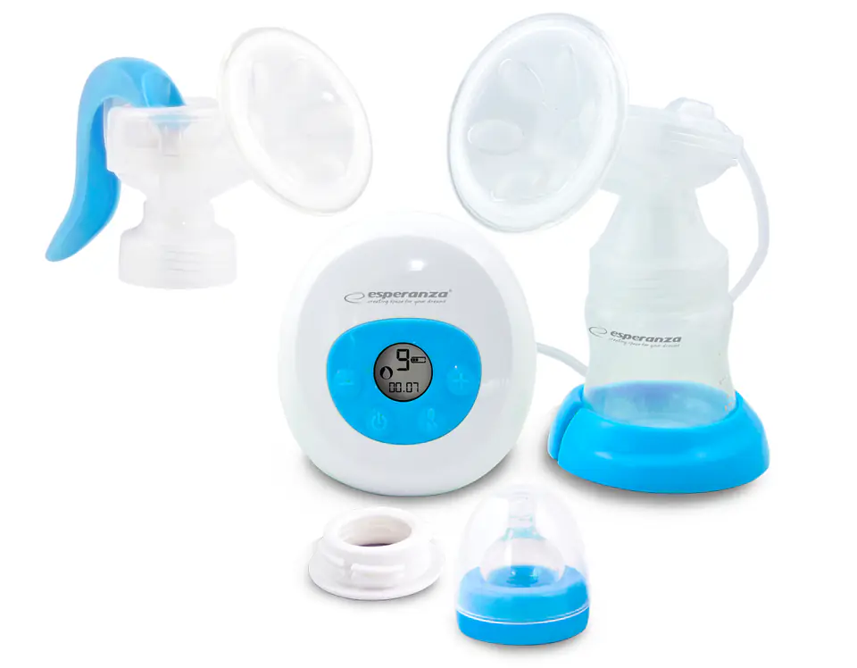 ⁨Esperanza ECM003B Electric / Manual 2-in-1 breast pump Blue 150 ml⁩ at Wasserman.eu