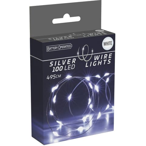 ⁨LAMPKI DRUCIKI NA BATERIE GIRLANDA 100 LED ZIMNY BIAŁY⁩ w sklepie Wasserman.eu