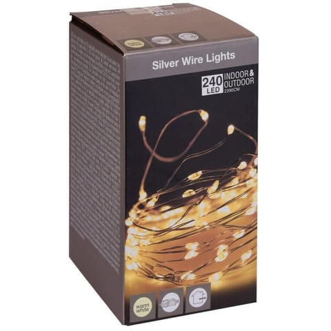 ⁨LAMPKI DRUCIKI GIRLANDA 240 LED CIEPŁY BIAŁY⁩ w sklepie Wasserman.eu