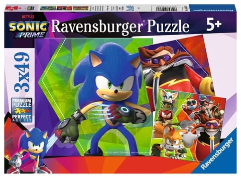 ⁨Puzzle 3 x 49 elements Sonic Prime⁩ at Wasserman.eu