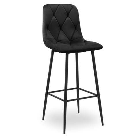 Hoker barowy KINGSTON czarny Velvet w sklepie Wasserman.eu