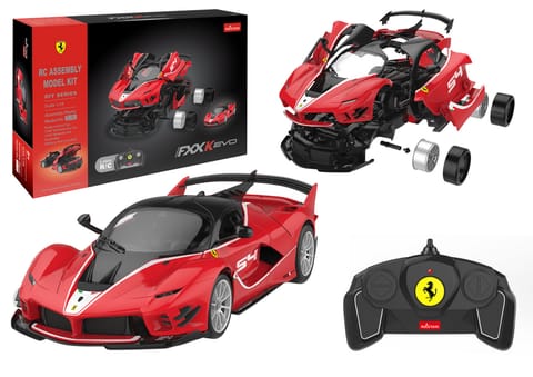 ⁨Klocki Konstrukcyjne Auto Rastar 1:18 Ferrari FXXK EVO Czerwone 88 Elementów⁩ w sklepie Wasserman.eu