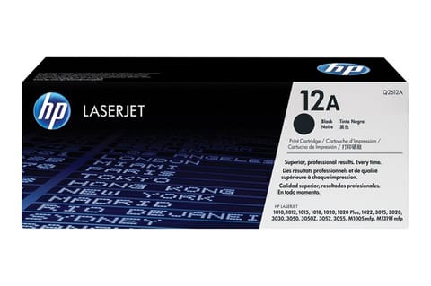 ⁨HP 12A Black Original LaserJet Toner Cartridge⁩ at Wasserman.eu