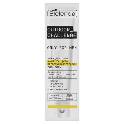 ⁨BIELENDA Only For Men Outdoor Challenge Krem roll-on nawilżająco-przeciwzmarszczkowy pod oczy dla mężczyzn 15 ml⁩ w sklepie Wasserman.eu