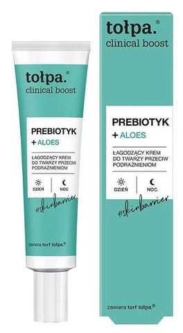 ⁨TOŁPA Clinical Boost Prebiotyk + Aloes Łagodzący Krem do twarzy 40 ml⁩ w sklepie Wasserman.eu