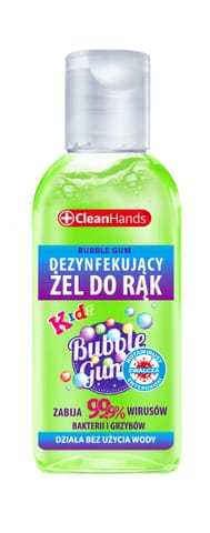 ⁨CLEAN HANDS Żel dezynfekujący do rąk dla dzieci - Bubble Gum 50 ml⁩ w sklepie Wasserman.eu