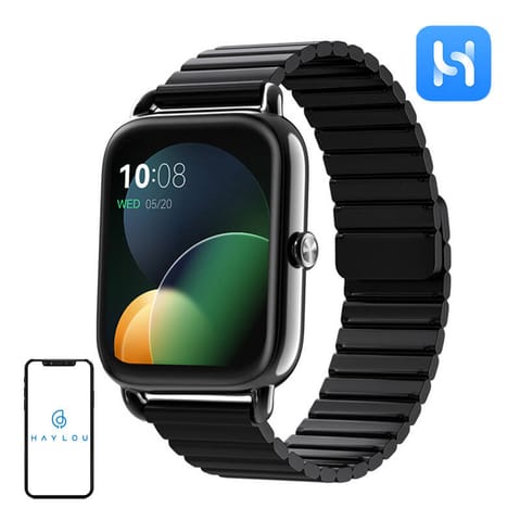 ⁨Haylou RS4 Plus smartwatch (black)⁩ at Wasserman.eu