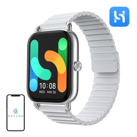 ⁨Haylou RS4 Plus smartwatch (silver)⁩ at Wasserman.eu