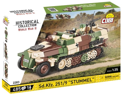 ⁨COBI 2283 Historical Collection WWII German Armoured Personnel Carrier Sd.Kfz. 251/9 "Stummel" 485 bricks⁩ at Wasserman.eu