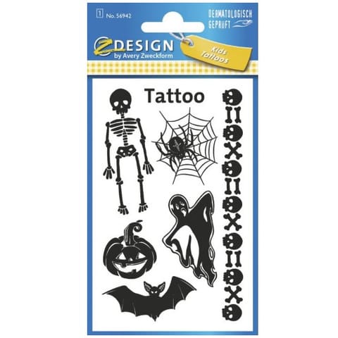 ⁨Naklejki tatuaże dla dzieci HALLOWEEN 56942 Z-DESIGN KIDS TATTOO AVERY ZWECKFORM⁩ w sklepie Wasserman.eu