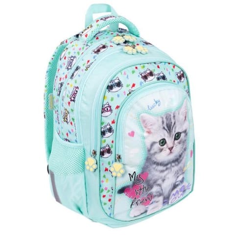 ⁨4-compartment backpack BPL-58 My Little Friend mint Kitty⁩ at Wasserman.eu