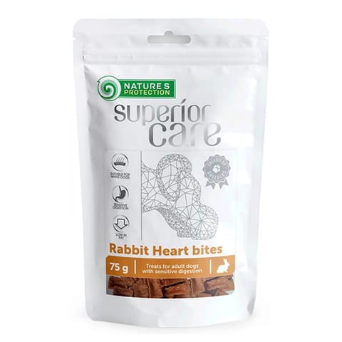 ⁨Nature's Protection SC White Dogs Rabbit Heart Bites 75g dog⁩ w sklepie Wasserman.eu