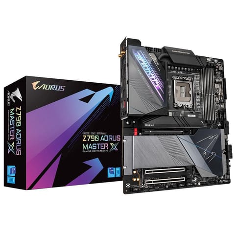 ⁨Gigabyte Z790 AORUS MASTER X Motherboard- Supports Intel 13th Gen CPUs, 20+1+2 phases VRM, up to 8266MHz DDR5 (OC), 1x PCIe 5.0 + 4x PCIe 4.0 M2, 10GbE LAN, Wi-Fi 7, USB 3.2 Gen 2x2⁩ at Wasserman.eu