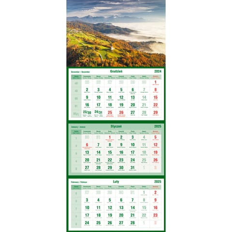 ⁨Tripartite calendar Strbske Pleso T-105T-04 Michalczyk and Prokop⁩ at Wasserman.eu