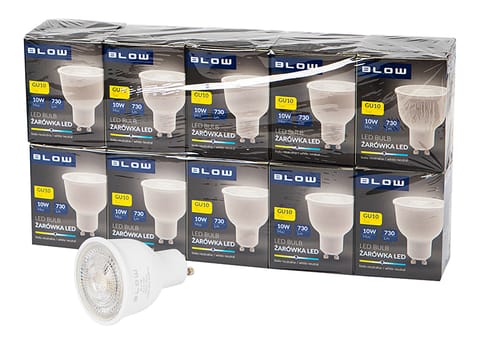 ⁨Żarówka LED  GU10 10W 230V b.neutralna 10szt⁩ w sklepie Wasserman.eu