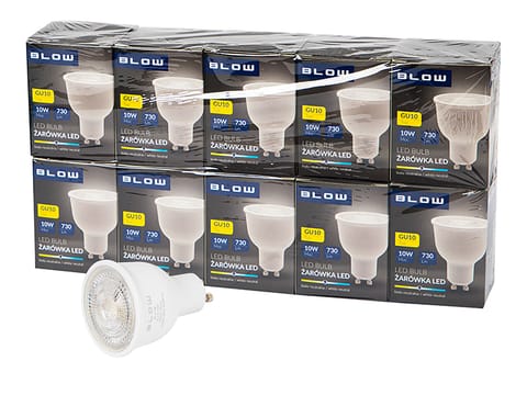 ⁨87-417# Żarówka led  gu10 10w 230v b.neutralna 10szt⁩ w sklepie Wasserman.eu