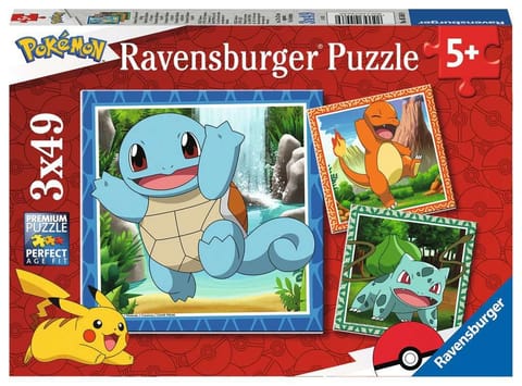 Puzzle 3x49 elementów Pokemony w sklepie Wasserman.eu