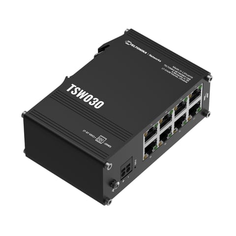 ⁨Teltonika TSW030 | Switch | 8x RJ45 100Mbps, IP30⁩ at Wasserman.eu