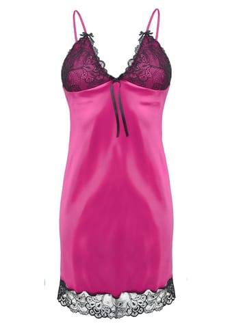 ⁨HALKA KARMEN2 SATYNA PINK (kolor pinkowy, rozmiar S)⁩ w sklepie Wasserman.eu