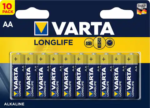 ⁨VARTA R6 (AA) ALKALINE BATTERIES 10pcs longlife⁩ at Wasserman.eu