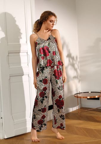 ⁨KOMPLET FLOWERS DK-KI SATYNA 006 (kolor wzór 6, rozmiar 2xl)⁩ w sklepie Wasserman.eu
