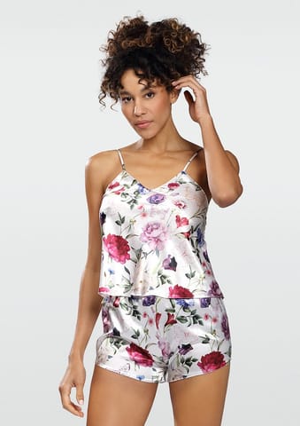 ⁨KOMPLET FLOWERS DK-KK SATYNA 005 (kolor wzór 5, rozmiar L)⁩ w sklepie Wasserman.eu