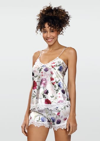 ⁨KOMPLET FLOWERS DK-KV SATYNA 005 (kolor wzór 5, rozmiar M)⁩ w sklepie Wasserman.eu