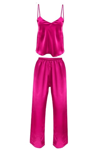⁨KOMPLET IGA SATYNA PINK (kolor pinkowy, rozmiar L)⁩ w sklepie Wasserman.eu