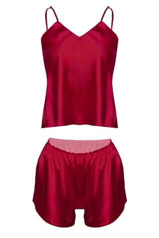 ⁨KOMPLET KAREN SATYNA BORDO (kolor Bordowy, rozmiar 2xl)⁩ w sklepie Wasserman.eu