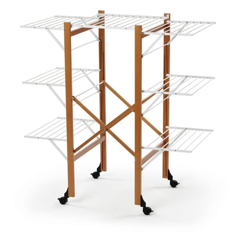 ⁨ARREDAMENTI AQUILONE Drying rack - 132 x 67 cm, Brown⁩ at Wasserman.eu