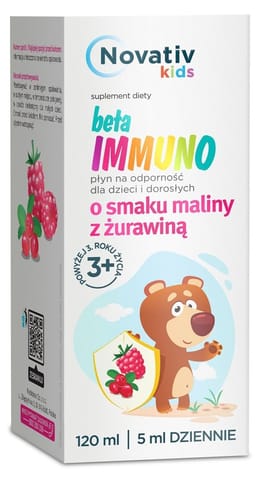 ⁨Novativ Kids Beta Immuno płyn na odporność 120ml⁩ w sklepie Wasserman.eu