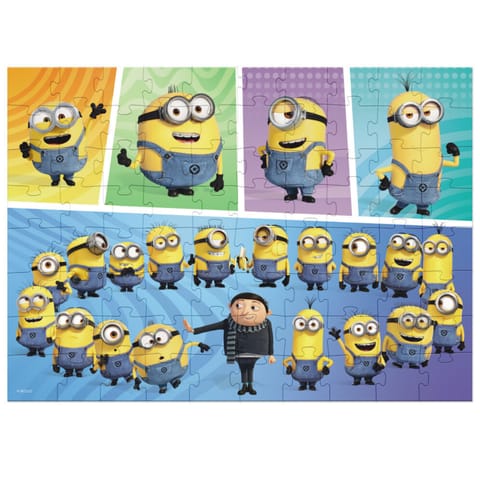 ⁨PUZZLE MINIONS MINIONKI 80 ELEMENTÓW KOLOROWA I WESOŁA UKŁADANKA DLA DZIECI⁩ w sklepie Wasserman.eu